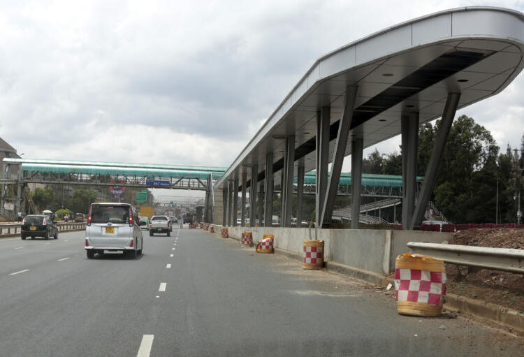 A photo of a BRT terminus along Thika Road. 