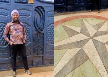 A photo collage of musician and philanthropist Karangu Muraya (left) and the star-shaped drawing that caught a user's attention.
