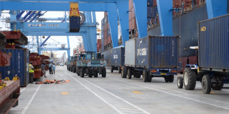 Kenya Ports Authority operations in Mombasa.