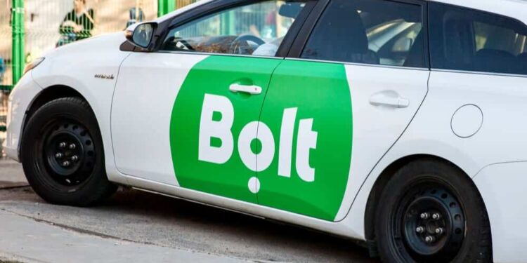 A photo showing a vehicle operating under Bolt.