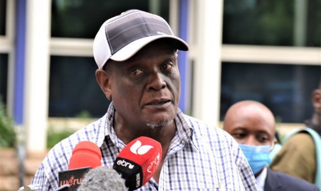 Jubilee Party Vice Chairman David Murathe speaks during a past press conference. 
