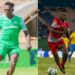 A photo collage of Gor Mahia's right back during a past match and a photo collage the player in action against Gabon.