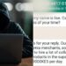 A photo collage of a hacking stock image and a screenshot of WhatsApp message shared by the DCI illustrating a case of a phishing attack.