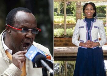 A photo collage of Economist David Ndii and a photo of digital communications expert Pauline Njoroge.