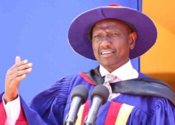 President William Ruto speaks during a past graduation ceremony.