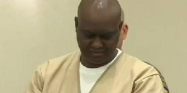 A screen grab of a video showing Leornard Mwithiga during his appearance in court. 