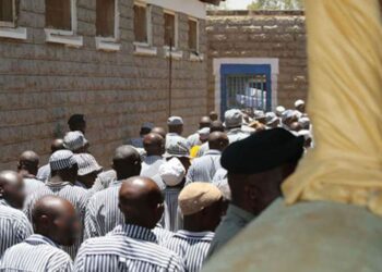 A photo of prisoners in Kenya