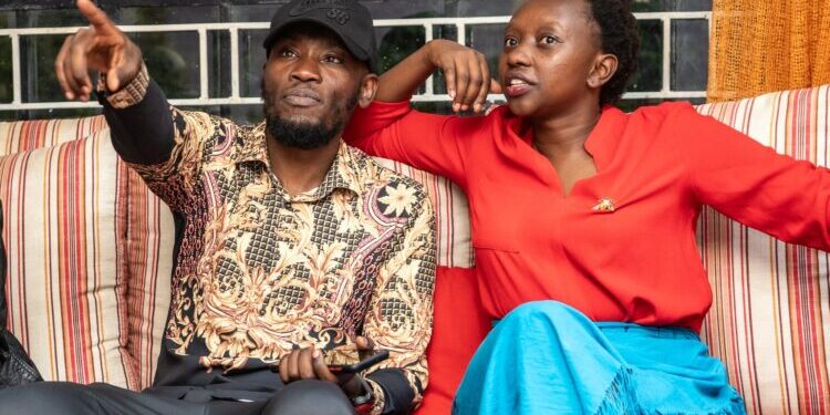 Charlene Ruto with Daddy Owen during her visit to the artists rural home in Kakaemega.