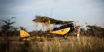 The Iconic 1929 De Havilland DH60M Gipsy Moth on the Kenyan plains. PHOTO/RM SOTHEBY’S