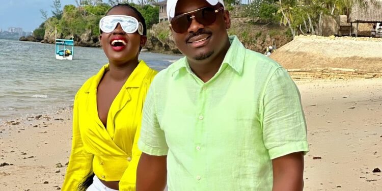 Cebbie and Ogola at a vacation in Mombasa. 