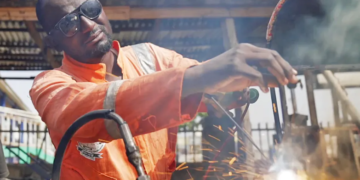 Professor Kabir Abu thriving as welder beyond his academic journey.