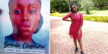 A collage photo of the late Brenda Chepkirui a 3rd year student at Baraton University.