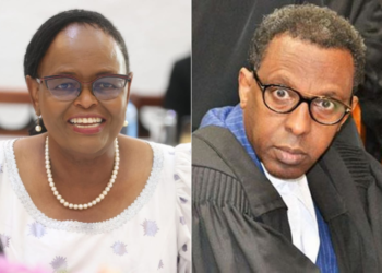 A photo collage of CJ Martha Koome and Senior Counsel Ahmednasir Abdullahi.