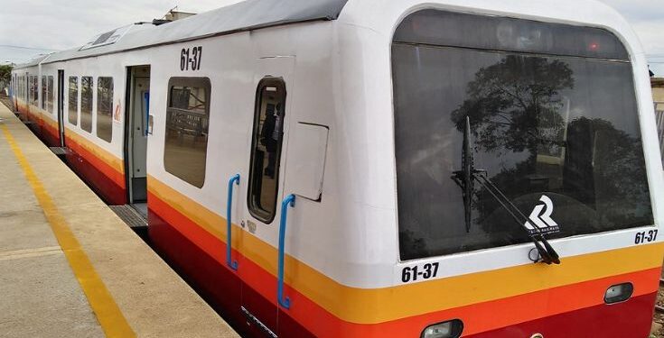 A Kenya Railways train in Nairobi.