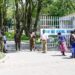 A photo showing Nakuru County kanjos manning the War Memorial Hospital.
