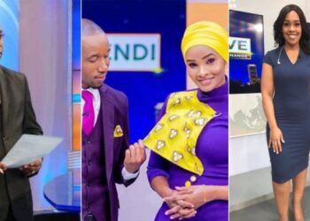 A photo coolage of Citizen Tv's news anchor Swaleh Mdoe, Rashid Abdalla and Lulu Hassan (center), and Victoria Rubadiri.