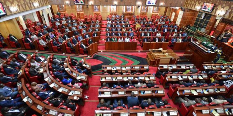 Parliamentary seating in Kenya.