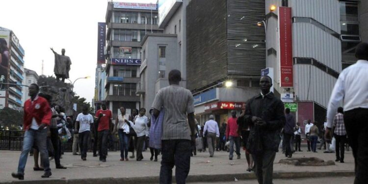 Kenyans Walking to Work