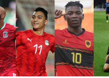 A collage photo of top four AFCON 2023 top scorers.