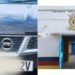 A collage photo of the Car stolen and Naivasha Police Station Office. PHOTO/ Courtesy