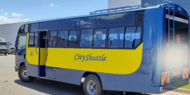 A city Shuttle bus. 
