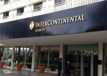 Entrance to intercontinental Hotel in Nairobi