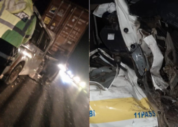 A photo collage of the accident that occurred along Eldoret-Nakuru highway on March 16, 2024. PHOTO/Courtesy.