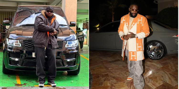 A photo collage of Khaligraph Jones(right) and Rick Ross. PHOTO/Courtesy.