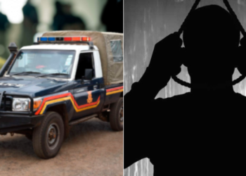 A collage of Police Car and a sketch of a person committing suicide. PHOTO/ Courtesy