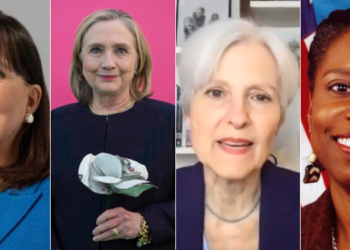 Us women who Reached the Presidential Ballot. Jo Joensen(L), Hillary, Clinton, Jill Stein and Cynthia McKinney.