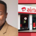 A collage photo of EX- Citizen TV presenter and Airtel shop. PHOTO/ Courtesy