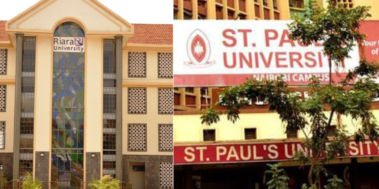 Collage of Riara and St Pauls University.