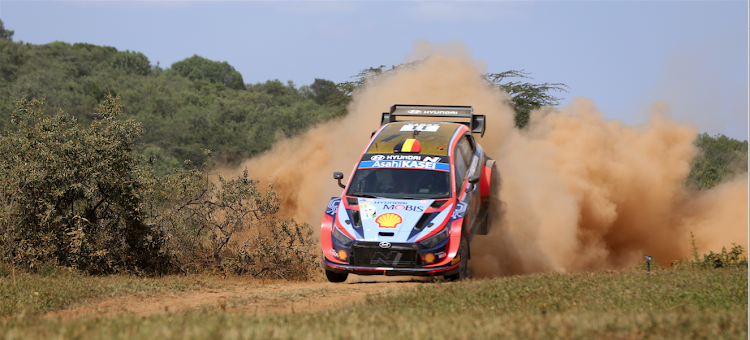Hyundai Motorsport's Thierry Neuville in action during last year's WRC Safari Rally. PHOTO/ Courtesy