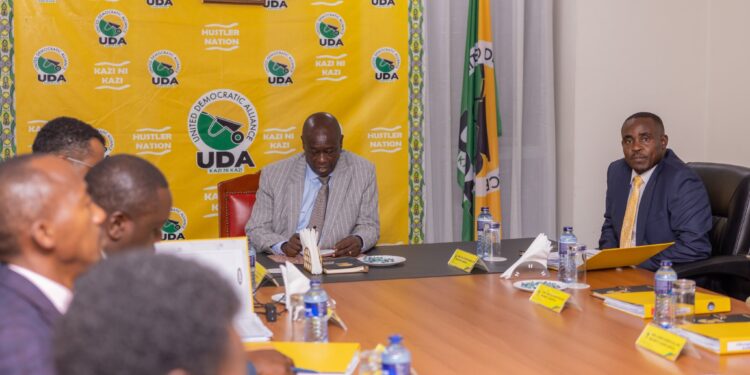 DP Rigathi Gachagua chairs a chaired a meeting of the UDA National Steering Committee and National Elections Board on April 17, 2024. PHOTO/Gachagua X.