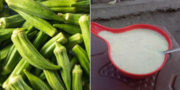 A collage of Okra and a bowl of Porridge. PHOTO/ Courtesy
