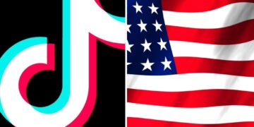Photo collage of the TikTok logo & the Us flag. PHOTO/Courtesy