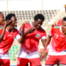Harambee Stars players celebrating a win over Tanzania in 2022. PHOTO/ Harambee Stars