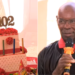 A collage of a decorated cake and RMS Chairman SK Macharia. PHOTO/ Screen grab