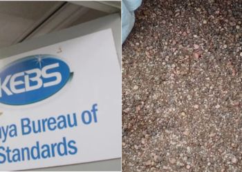 A photo collage of KEBS offices and sample of the fake fertilizer. PHOTO/Courtesy.