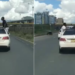 Photos of Two men captured hanging on a Mercedes Benz Captured on Mombasa Road. PHOTO/ Screen grab