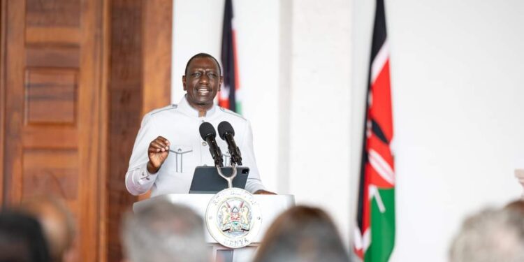 President William Ruto speaking at a past event. Photo/PCS