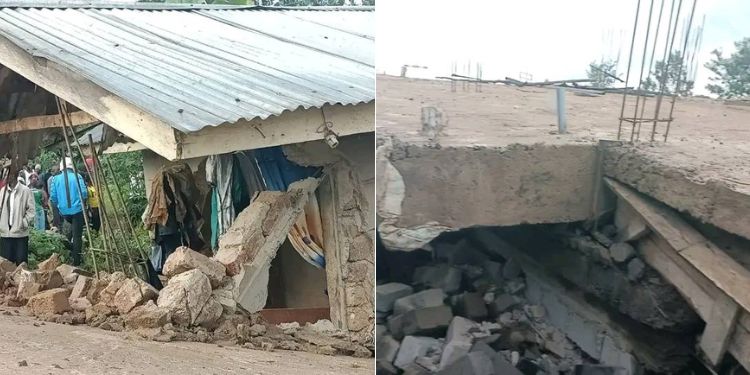 Kirinyaga Building Under Construction Collapses, 2 Injured