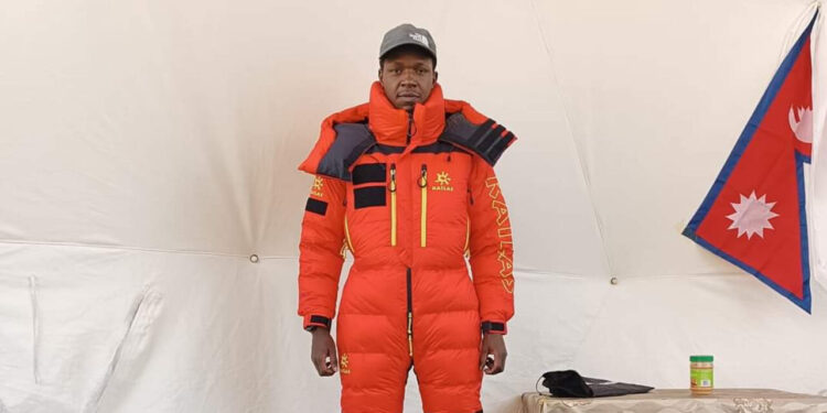 Kenyan climber, Cheruiyot Kirui. PHOTO/Courtesy....mt Everest