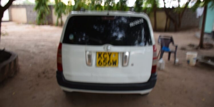 The motor vehicle the chief's accomplice was using. PHOTO/EACC.