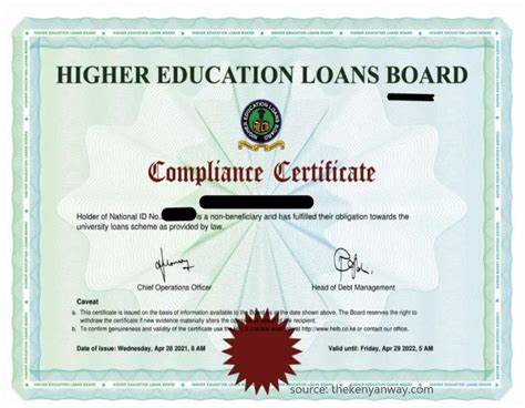 A sample of HELB clearance certificates
