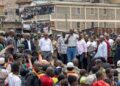President William Ruto speaking in Kiamaiko, Nairobi County on Monday, May 6, 2024.PHOTO/PCS.