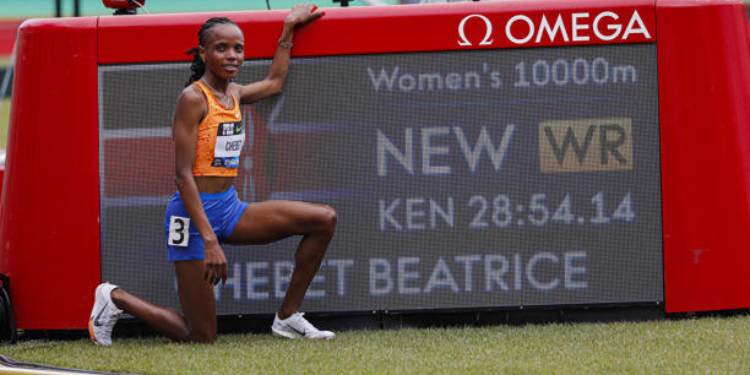 World 10,000 meters Record Beatrice Chebet. PHOTO/ AP
