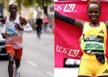 A collage of Eliud Kipchoge and Peres Jepchirchir. PHOTO/ Courtesy