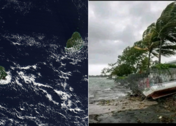 A photo collage of cyclone Hidaya tracker