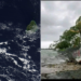 A photo collage of cyclone Hidaya tracker